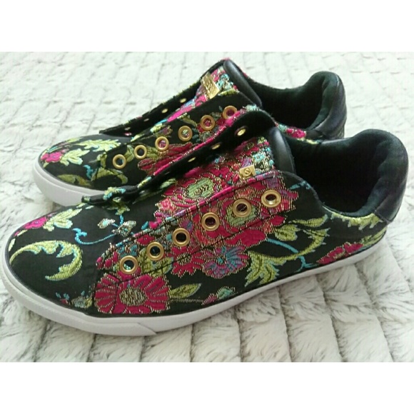 guess floral sneakers